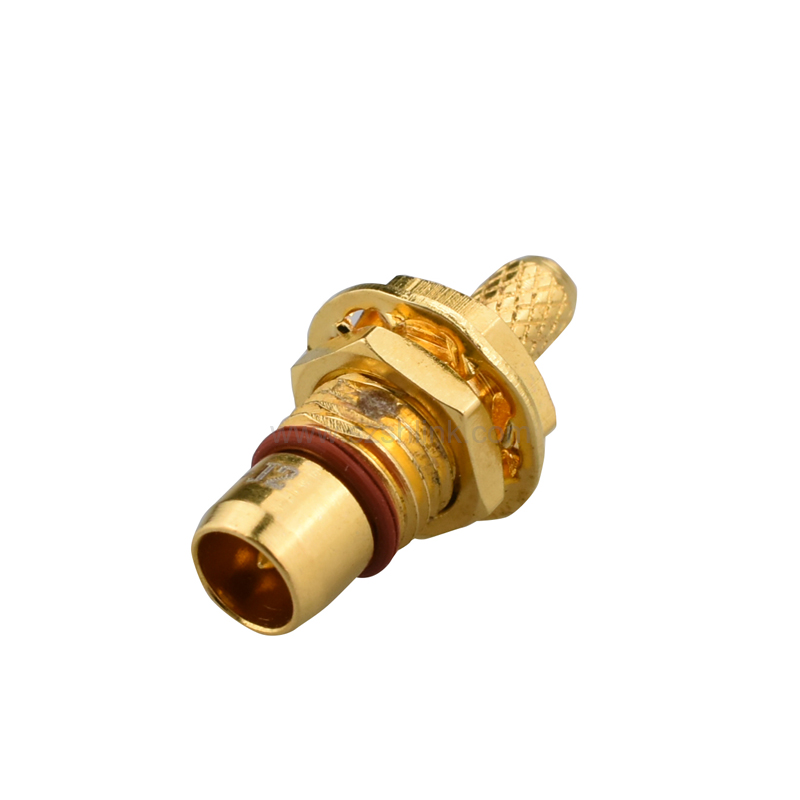 Straight BMA RF Coaxial Connector for Semi-flexible/rigid Cable